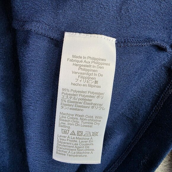 Womens J.Crew Navy Blue Velour Hoodie Pullover Sweatshirt Polyester Stretch S - Picture 3 of 7